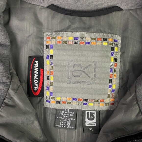 Burton AK Insulator Jacket Windbreaker XL Unisex Black Primaloft Full Zip Nylon - Picture 10 of 16